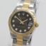 Rolex MidSize Datejust Ref 278273 Steel 18K Gold Grey Diamond Dial